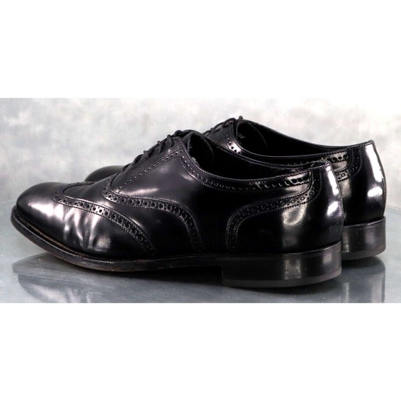 Florsheim Men\'s Wingtip Dress Shoes Size 9.5 D Leather Black main image 5
